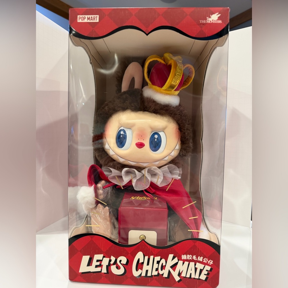 Authentic POPMART Labubu THE MONSTERS Let's Checkmate Series Large Plush